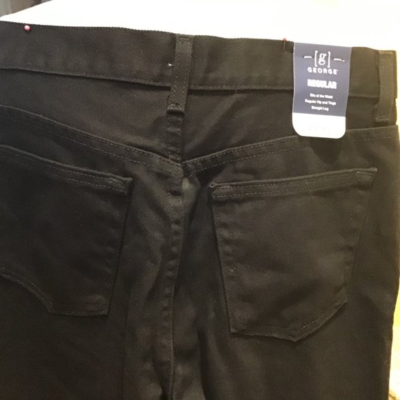 NWT G George Jeans Size 30 x 30 Black Denim Medium Wash - Picture 5 of 5